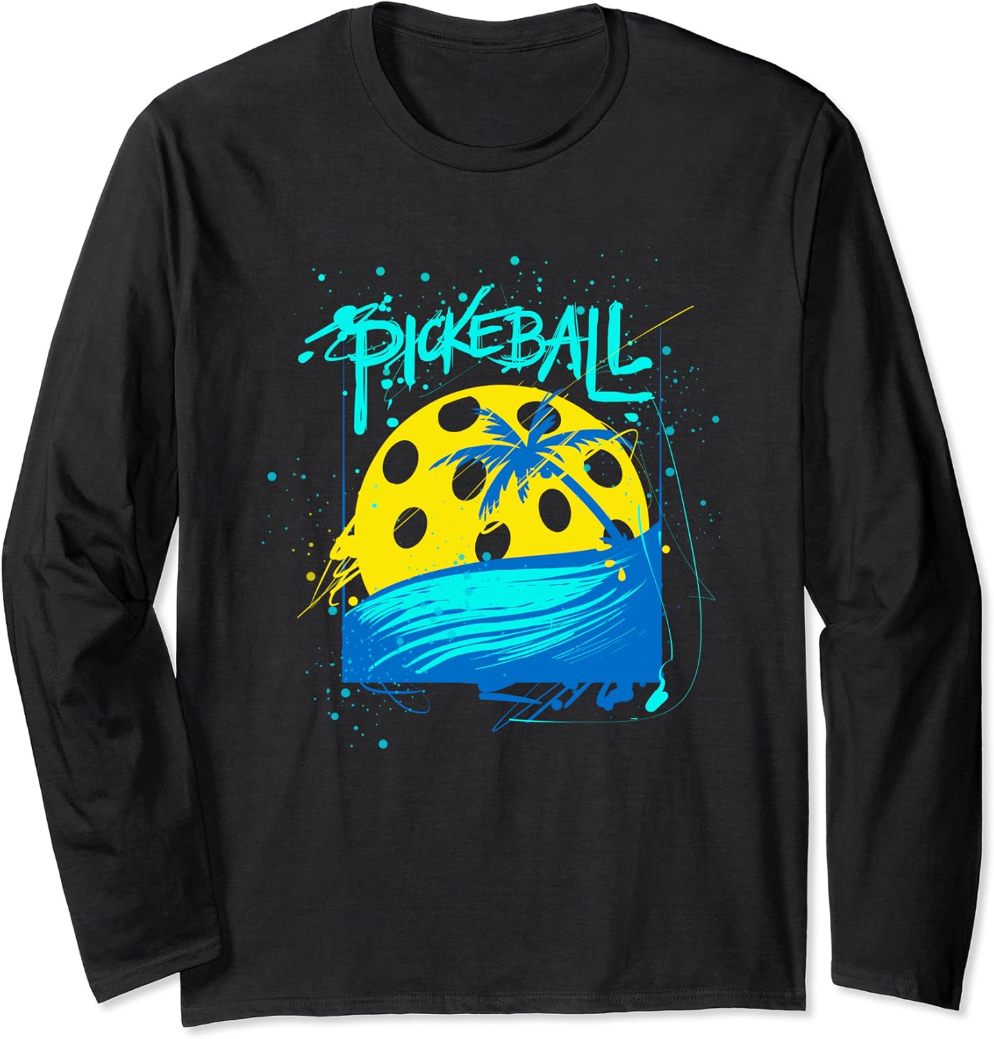 Pickleball And Palm Trees Gift Pickelball Long Sleeve TShirt Amazon